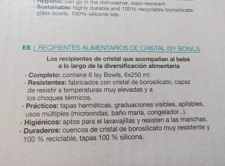 6 Botes Cristal Borosilicato Babymoov 250ml