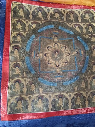 Thangka Tibetana Firmada - Proviene de Japón