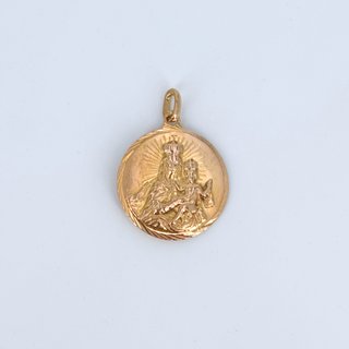 Colgante Oro 18K, Medalla Escapulario, 4.39gr