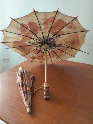2 sombrillas antiguas para restaurar