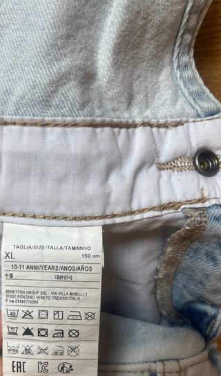 Peto vaquero corto Benetton Talla 10-11 años