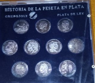 Colección Monedas Historia Peseta en Plata