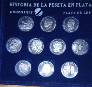 Colección Monedas Historia Peseta en Plata