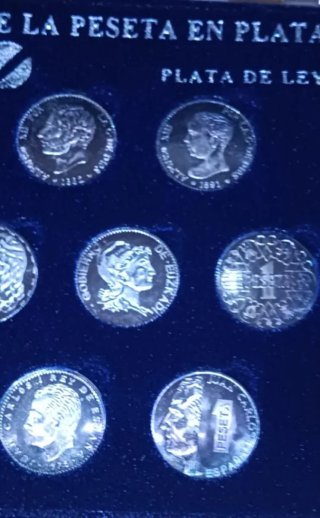 Colección Monedas Historia Peseta en Plata