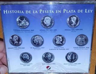 Colección Monedas Historia Peseta en Plata
