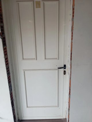 Puerta aluminio blanco 80x240