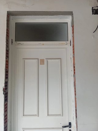 Puerta aluminio blanco 80x240