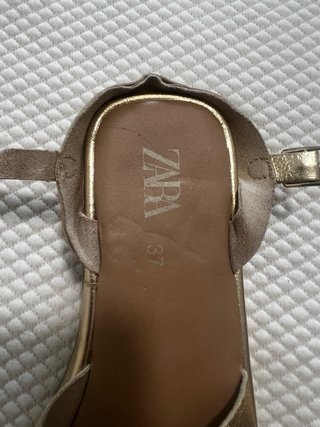 Sandalias Zara Kids Piel Doradas Niña