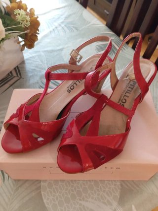 Zapatos Pitillos Rojos Tacon
