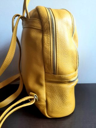 Mochila piel auténtica italiana