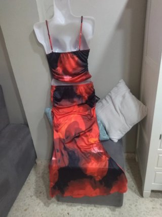Conjunto dos piezas estampado floral