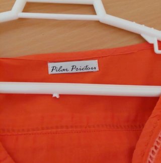 Vestido naranja sin mangas
