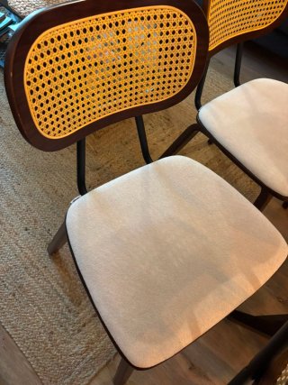 Juego de 4 Sillas de Comedor con Ratán.
