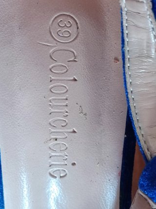 Zapatos de vestir azul con plataforma
