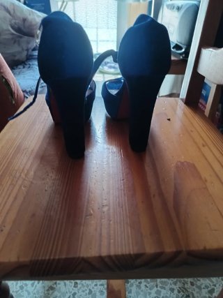 Zapatos de vestir azul con plataforma