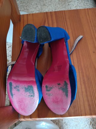 Zapatos de vestir azul con plataforma