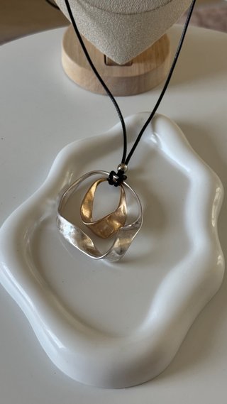 Collana lunga ciondolo oro argento donna