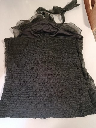Blusa Top Negro Vestir