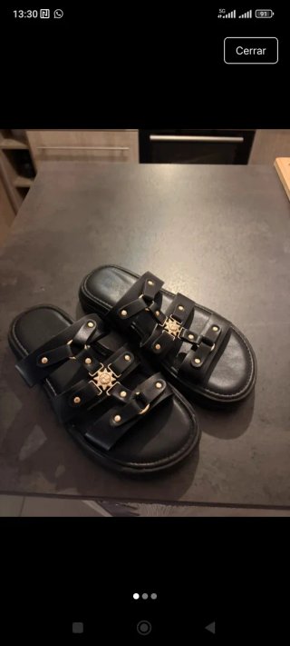 Sandalias negras poco uso