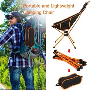 Silla Plegable Camping Negro/Naranja