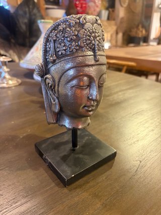 Busto Buda Metal Decorativo