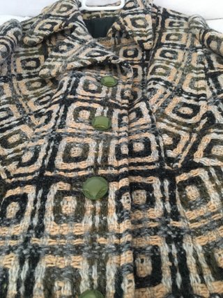 Abrigo vintage lana virgen diseño italiano