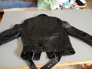 Chaqueta bolero Piel Zara XL Negra