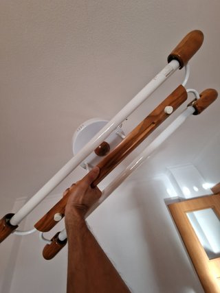 Lámpara de techo madera y metal