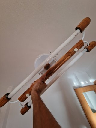 Lámpara de techo madera y metal