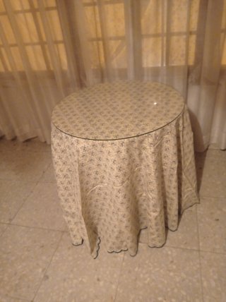 Mesa Camilla Vintage Madera y Cristal