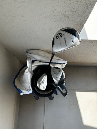 Bolsa de golf Cleveland azul y blanca