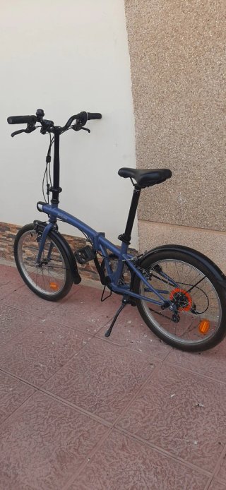 Bicicleta Plegable Azul