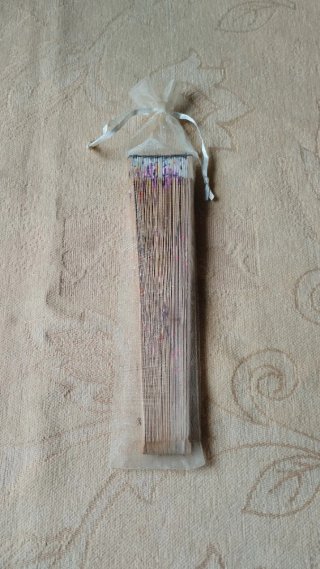 Abanico pequeño madera pintado 19cm