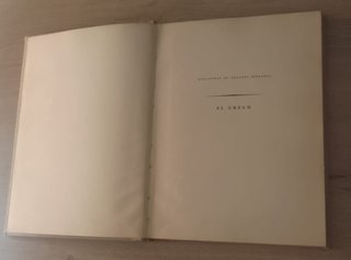 LIBRO ANTIGUO EL GRECO