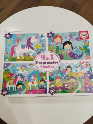 Lote de 4 puzzles infantiles Educa y Djeco