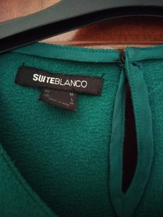Blusa sin mangas color verde azulado