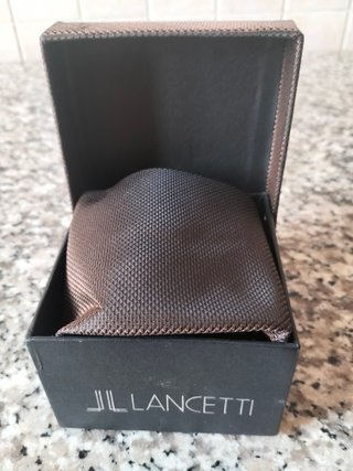 Cravatta Lancetti Seta Beige/Marrone