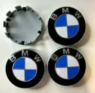 4 TAPAS BUJE CENTRO RUEDA LLANTA ORIGINAL BMW 68MM