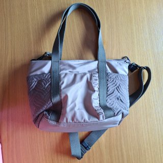 Bolso Tote Gris y Rosa Devota & Lomba