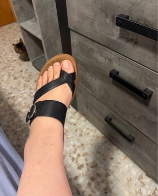 Sandalias de piel ÉTIKA negras - Talla 40