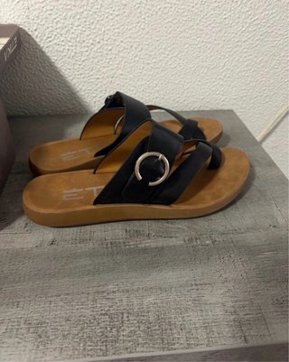 Sandalias de piel ÉTIKA negras - Talla 40