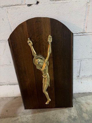Crocefisso in legno e metallo