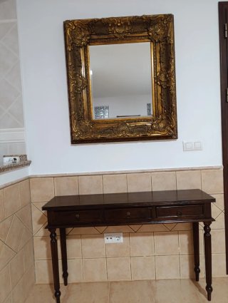 Conjunto espejo y mueble recibidor
