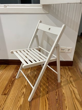 Sillas plegables Ikea madera blancas