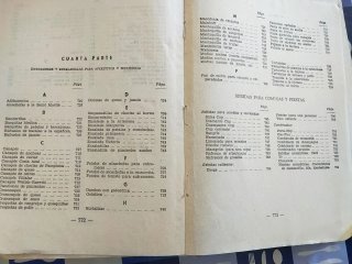 Libro cocina. Antiguo