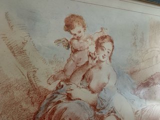 Pareja de cuadros clásicos estilo Rococó