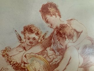 Pareja de cuadros clásicos estilo Rococó