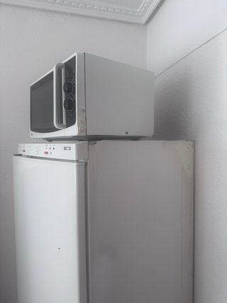 Frigorífico blanco LYNX con microondas LG