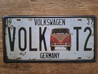Targa Metallo Volkswagen T2 Germania