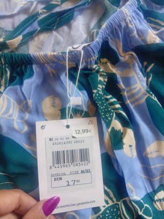 Vestido corto estampado langosta Talla XS